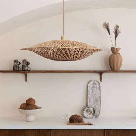 Madura Pendant wood beige / Ø 87 x H 20 cm - Bamboo - GOOD&MOJO