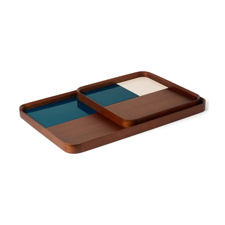 Plateau Sicilia bois bleu / 65 x 38 cm - Maison Sarah Lavoine