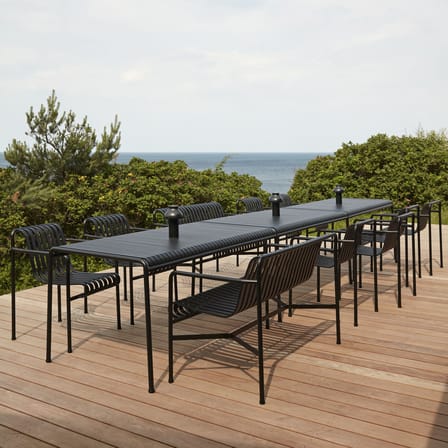 rechteckiger Tisch Palissade metall grau schwarz / 170 x 90 cm - Bouroullec,2016 - Hay