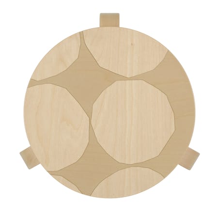 Sgabello 60 legno naturale / 3 piedi - Artek + Marimekko, 90° anniversario in edizione limitata - ARTEK