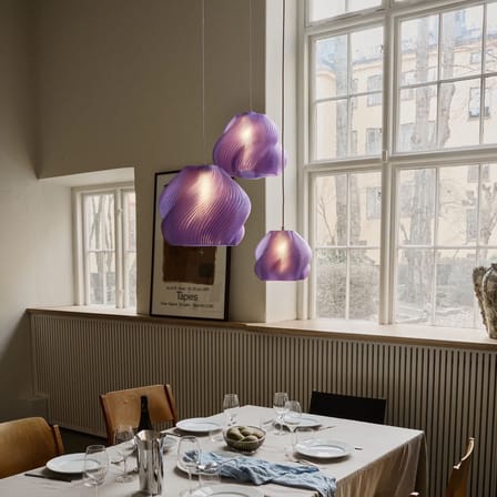 Suspension Soft Serve 03 violet / Ø 37 x H 30 cm - CRÈME ATELIER