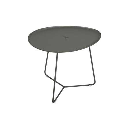 Table basse Cocotte métal vert gris / L 55 x H 43,5 cm - Plateau amovible - Fermob