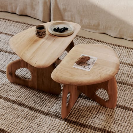 Table basse Oar Large bois naturel / 70 x 44,5 x H 35,5 cm - Ferm Living