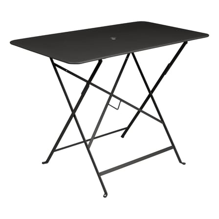 Table pliante Bistro métal noir / 97 x 57 cm - 4 personnes - Trou parasol - Fermob
