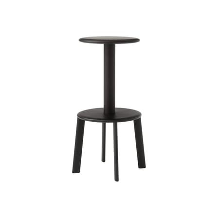 Tabouret haut pivotant Massif AV40 bois noir / H 75 cm - &tradition