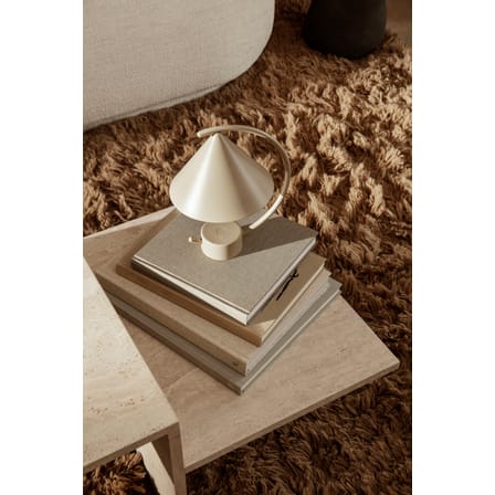 Meridian LED Wireless rechargeable lamp metal beige / Metal - H 26 cm - Ferm Living
