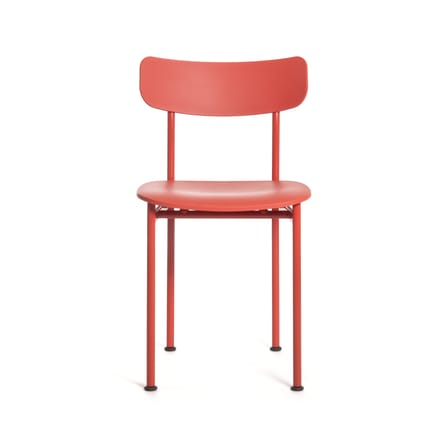 Chaise Motta rouge / Jasper Morrison - Polypropylène recyclé - Magis