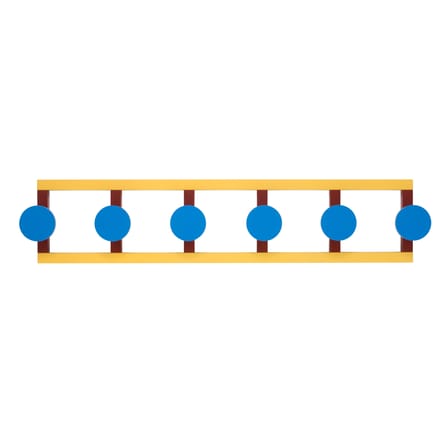 Appendiabiti Hook 3 legno multicolore / By Nathalie du Pasquier - 108 x 24 cm - Legno - raawii