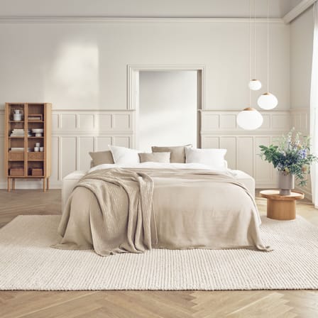 Canapé convertible Gest tissu gris / 2,5 places - L 240 cm - Bolia