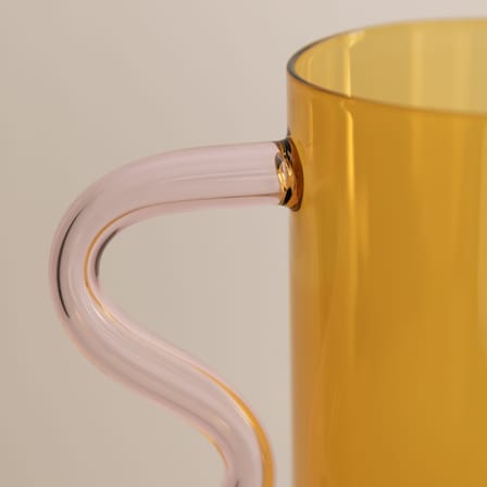 Carafe Wave verre jaune / 1,4 L - Sophie Lou Jacobsen