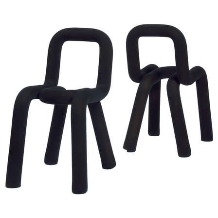 Chaise rembourrée Bold tissu noir / Big Game, 2009 - Moustache