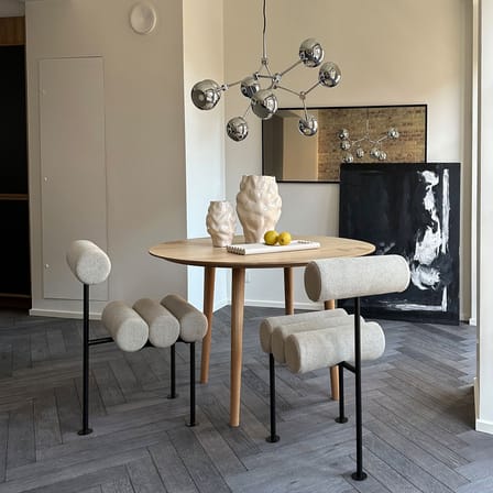 Chaise rembourrée Hiro tissu beige - 101 COPENHAGEN