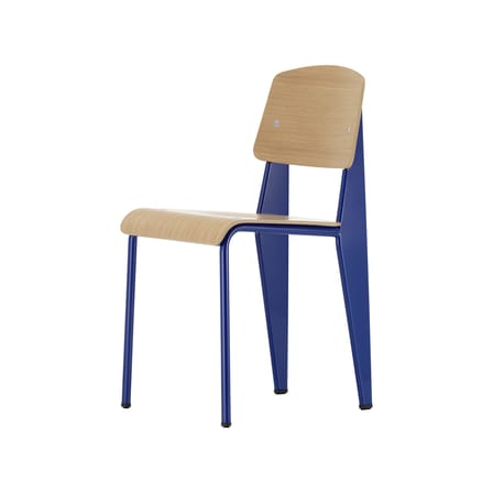 Chaise Standard bleu bois naturel / Jean prouvé, 1934 - Vitra