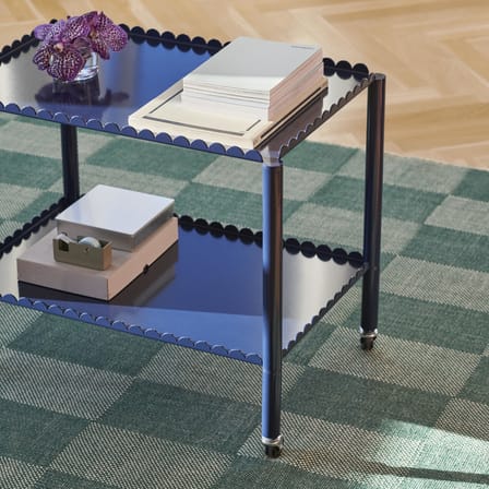 Desserte Arcs LOW métal bleu / 63 x 44 x H 53,5 cm - Hay