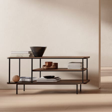 Étagère Strat Small bois naturel / Buffet - L 130 x P 42 x H 60,5 cm - KANN DESIGN