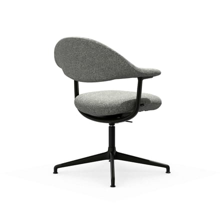 Fauteuil pivotant Mynt Soft tissu gris / Assise & dossier rembourrés - Vitra
