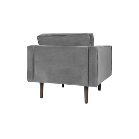 Fauteuil rembourré Wind tissu gris / Velours - BROSTE COPENHAGEN