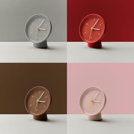 Horloge à poser  plastique rose / Jasper Morrison - Recyclé - Hay
