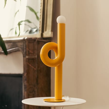 Lampe de table Mini Petite Modulation métal jaune / H 45 cm - Exclusivité Made In Design - Axel Chay