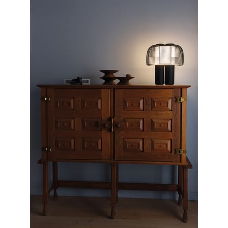 Lampe de table Yasuke LED métal noir / L 39,5 x H 43 cm - DCW éditions