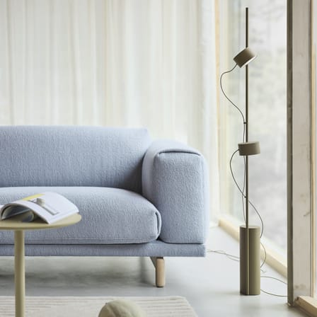 Lampadaire Post métal vert / LED - 2 spots aimantés orientables - Muuto