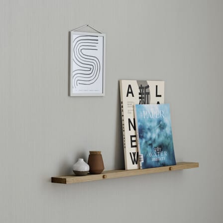 Mensola portafoto Gallery Shelf legno naturale / En&ls 70 x P 8 cm - Scanalato - MOEBE