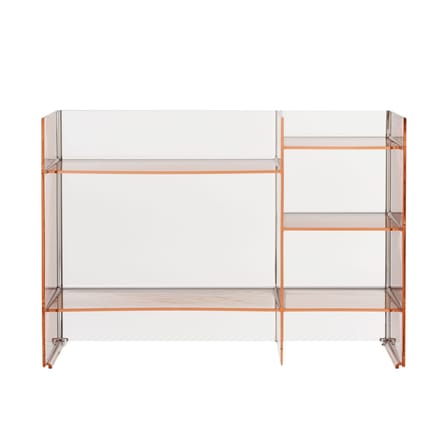 Meuble de rangement Sound-rack plastique rose / L 75 x H 53 cm - Kartell