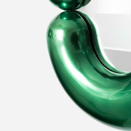Miroir mural Zodiac Bumper Small céramique vert / L 55 x H 70 cm - Jean-Baptiste Fastrez, 2020 - Moustache