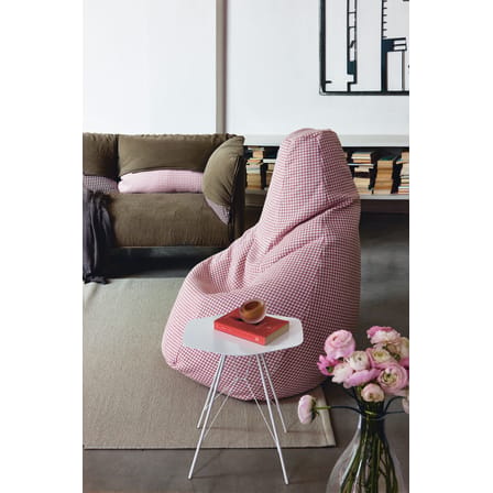 Pouf d'extérieur Sacco Outdoor Large tissu noir / 80 x 80 cm - Réédition 1968 - Zanotta