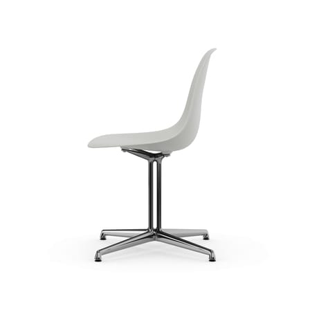 Sedia RE DSL - Eames Plastic Side Chair materiale plastico bianco / (1950) - Foot La Fonda / Riciclato - Vitra