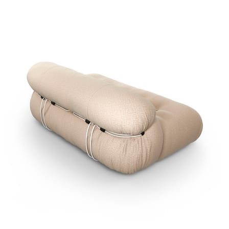 Canapé droit Soriana 2 places L 175 cm / Afra & Tobia Scarpa, 1969 - Tissu bouclé - CASSINA