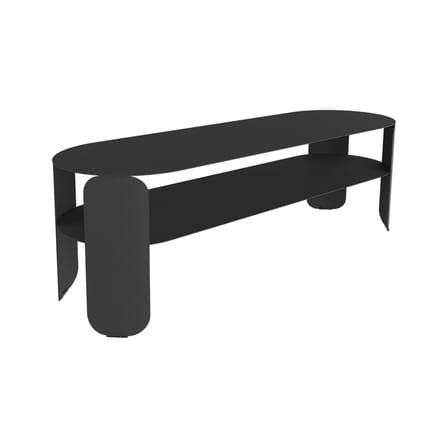 Console basse Bebop métal noir / 120 x 40 x H 42 cm - Fermob