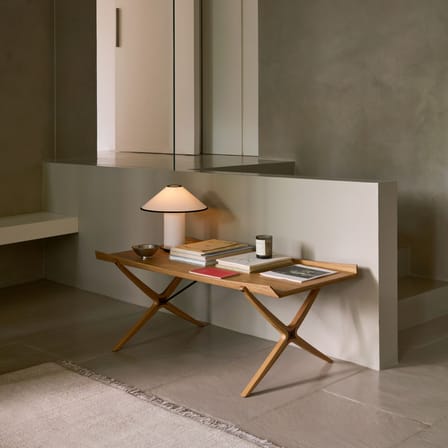 Table basse X HM13 bois naturel / Réédition 1959 - 120 x 61 x H 47 cm - &tradition
