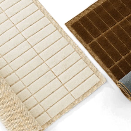 Tapis Tile beige / 170 x 240 cm - Tissé à la main - Audo Copenhagen
