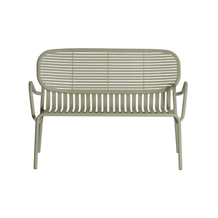 Banquette Week-End métal vert / Aluminium - L 114 cm - Petite Friture