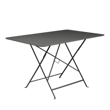 Bistro Foldable table metal black / 117 x 77 cm - 6 people - Parasol hole - Fermob
