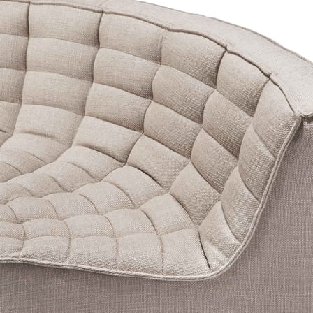 Canapé d'angle N701 tissu beige / Module d'angle arrondi 90° - L 120 cm - Ethnicraft