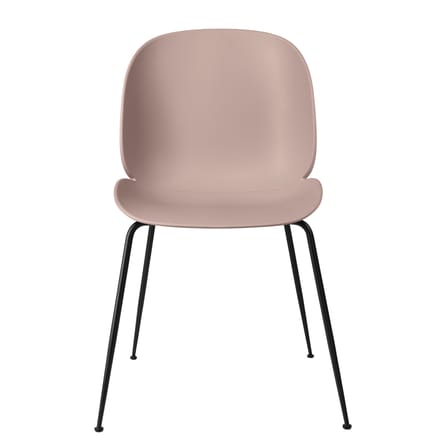 Chaise Beetle plastique rose / Pieds noirs - GamFratesi, 2013 - Gubi