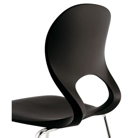 Chaise empilable Pikaia plastique noir - Kristalia
