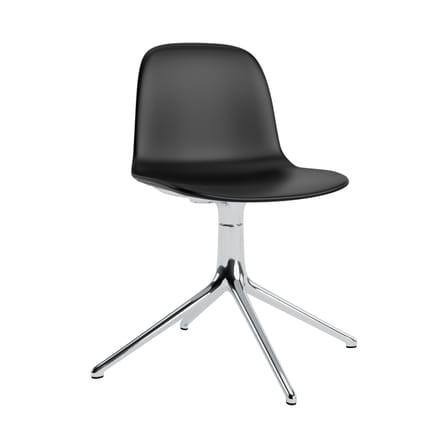 Chaise pivotante Form cuir noir / Rembourrage intégral - Normann Copenhagen