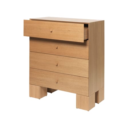 Commode Kuben bois naturel / 4 tiroir - L 90 x P 45 x H 107.5 cm - Ferm Living