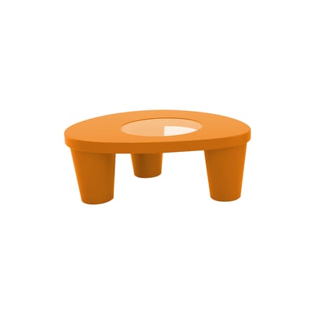 Couchtisch Low Lita glas plastikmaterial orange / 90 x 74 cm - Slide