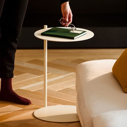 Ande End table metal beige / Ø 40 x H 55 cm - NOO.MA