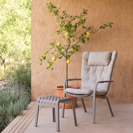 Fauteuil empilable Folio beige / Dossier multiposition - NARDI