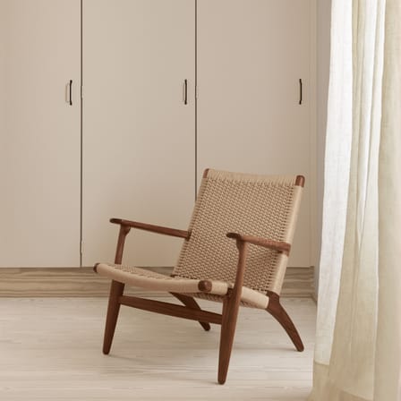 Fauteuil lounge CH25 bois naturel / Hans J. Wegner, 1950 - Corde de papier - CARL HANSEN & SON