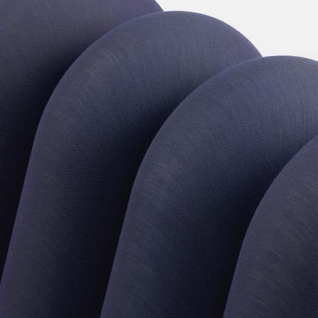 Fauteuil rembourré Extra Bold Sofa tissu bleu / Canapé modulable - L 72 cm (4 tubes) - Moustache