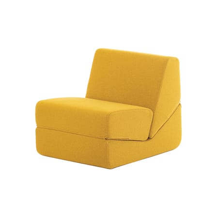 Chauffeuse convertible Galeotta tissu jaune / Fauteuil convertible - Réédition 1968 - Zanotta