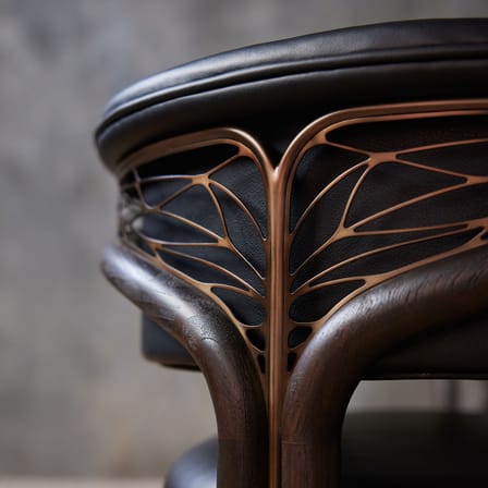 Fauteuil rembourré Volita INDOOR cuir noir - MORPHO