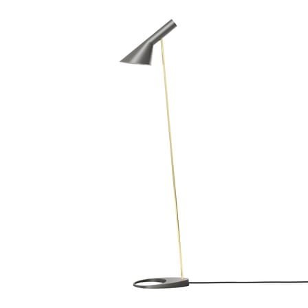 Lampadaire AJ métal gris / Orientable - Arne Jacobsen, 1957 - Louis Poulsen