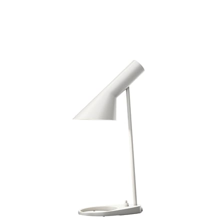 Lampe de table AJ Mini métal blanc / H 43 cm - Orientable / Arne Jacobsen, 1957 - Louis Poulsen